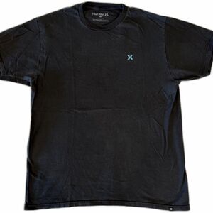 Hurley Men's Black Tee With Blue Hurley Logo Size Large